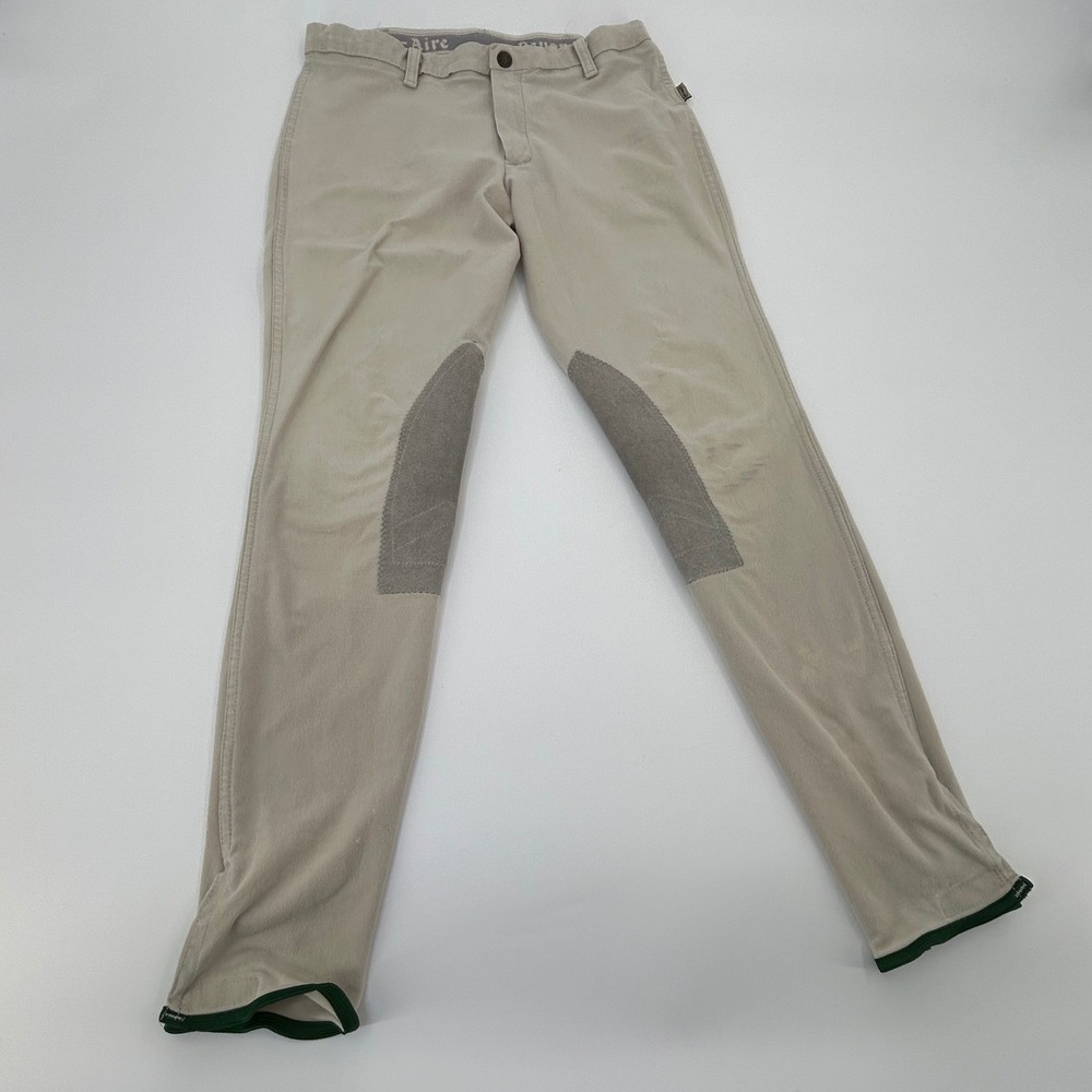 Devon-Aire Womens Tan Knee‎ Patch Equestrian Riding Breeches XLG Tan Schooling
